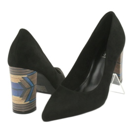 Décolleté in camoscio Filippo 1103 nere nero 4