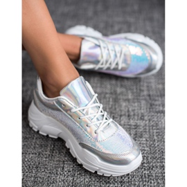 Marquiz Scarpe sportive con paillettes grigio 1