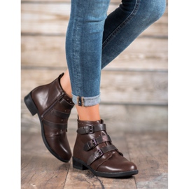 Small Swan Stivali Con Strisce Decorative marrone 2