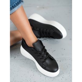 SHELOVET Scarpe stringate sulla piattaforma nero 1