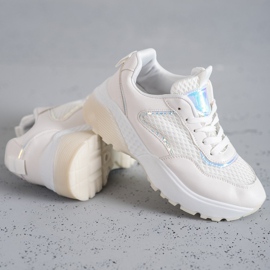 SHELOVET Scarpe sportive comode bianco 2