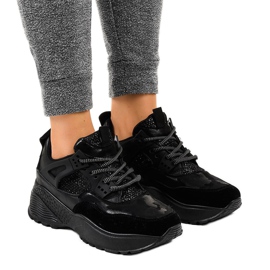 Scarpe sportive C2 da donna alla moda nere nero 1