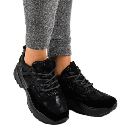 Scarpe sportive C2 da donna alla moda nere nero 2