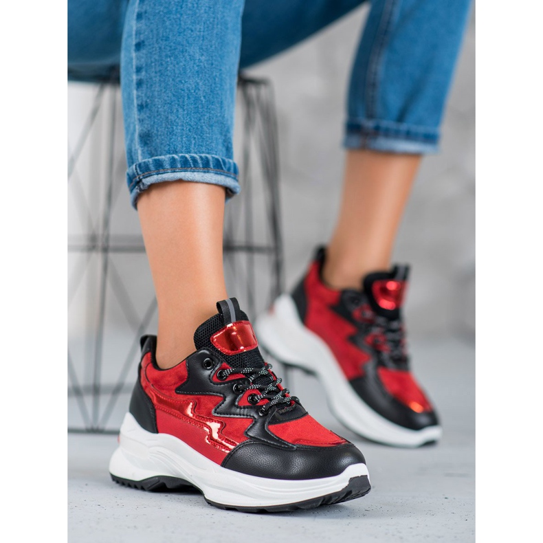 SHELOVET Scarpe sportive rosso multicolore 2