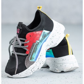 SHELOVET Scarpe da ginnastica senza lacci nero multicolore 1