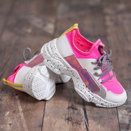 SHELOVET Scarpe da ginnastica senza lacci rosa multicolore 1