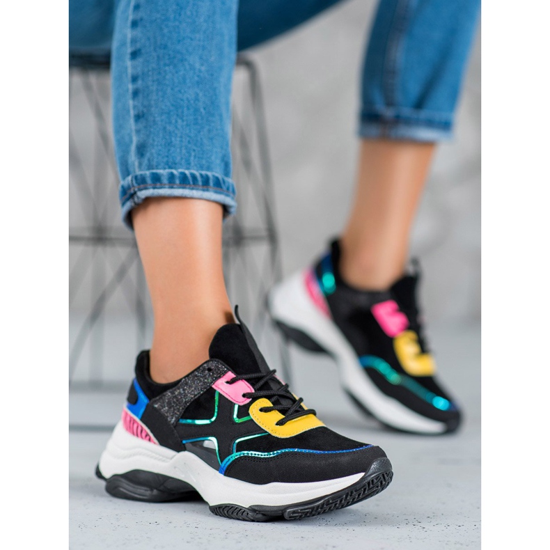 SHELOVET Scarpe sportive alla moda nero 2
