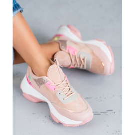 SHELOVET Scarpe sportive alla moda rosa 1