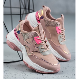 SHELOVET Scarpe sportive alla moda rosa 2