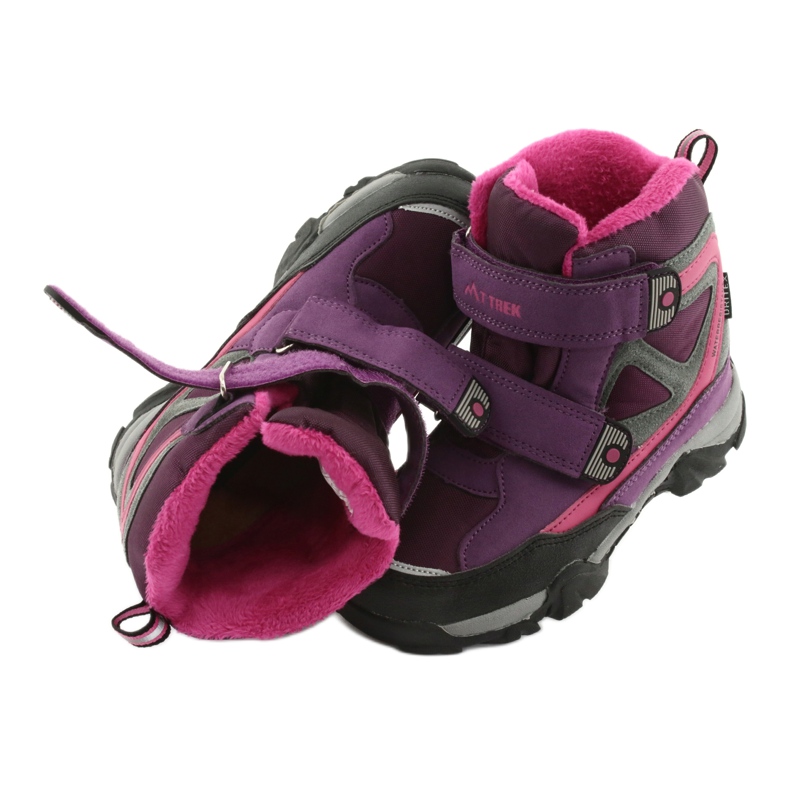 Stivali MtTrek Velcro con membrana 18-501-011 viola rosa grigio 5