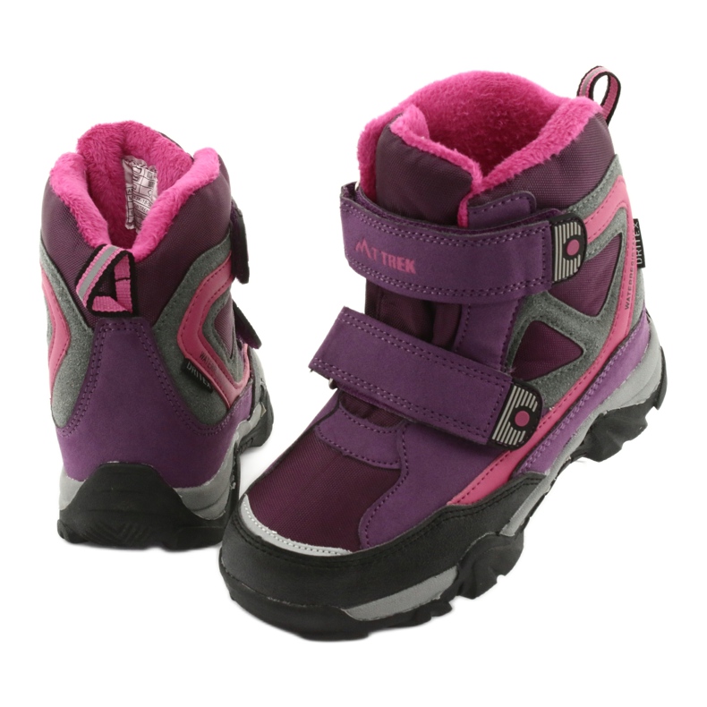 Stivali MtTrek Velcro con membrana 18-501-011 viola rosa grigio 3