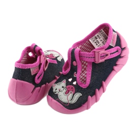 Scarpe per bambini Befado 110P348 blu navy multicolore rosa 3