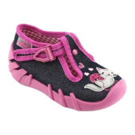 Scarpe per bambini Befado 110P348 blu navy multicolore rosa 1