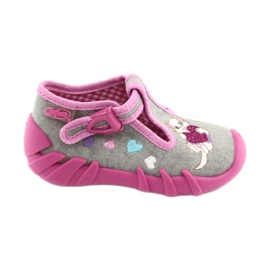 Scarpe per bambini Befado 110P338 grigio rosa 1