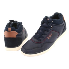 Scarpe da uomo Lee Cooper 19-29-032B blu navy marrone 4