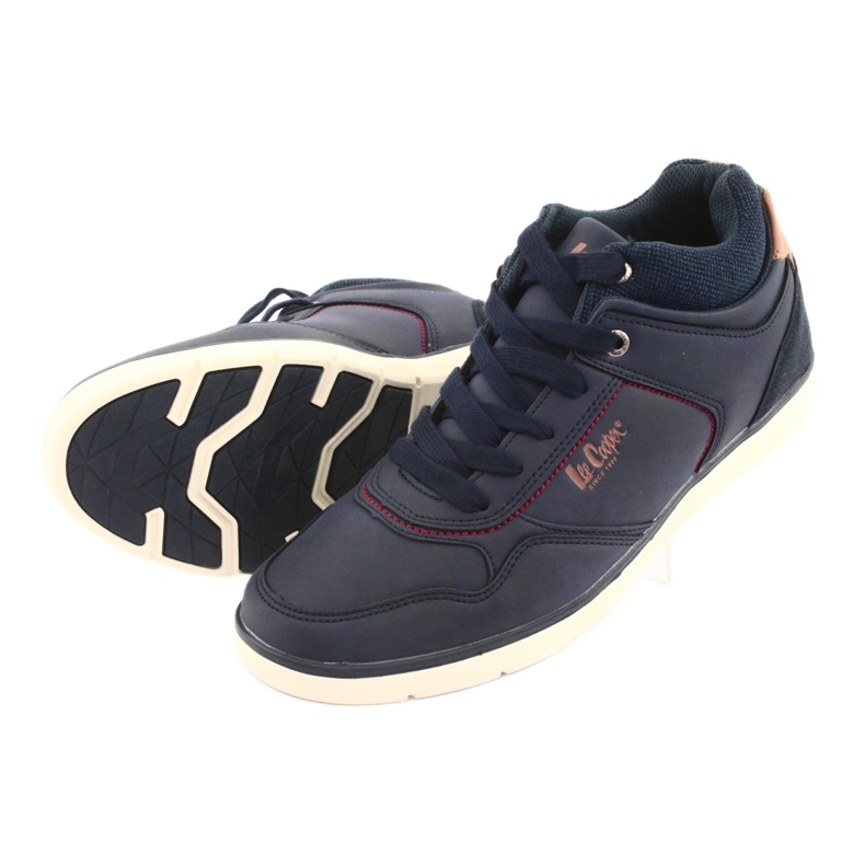 Scarpe da uomo Lee Cooper 19-29-032B blu navy marrone 5