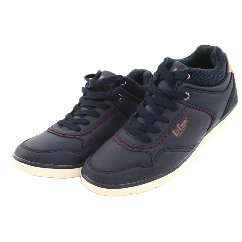 Scarpe da uomo Lee Cooper 19-29-032B blu navy marrone 3