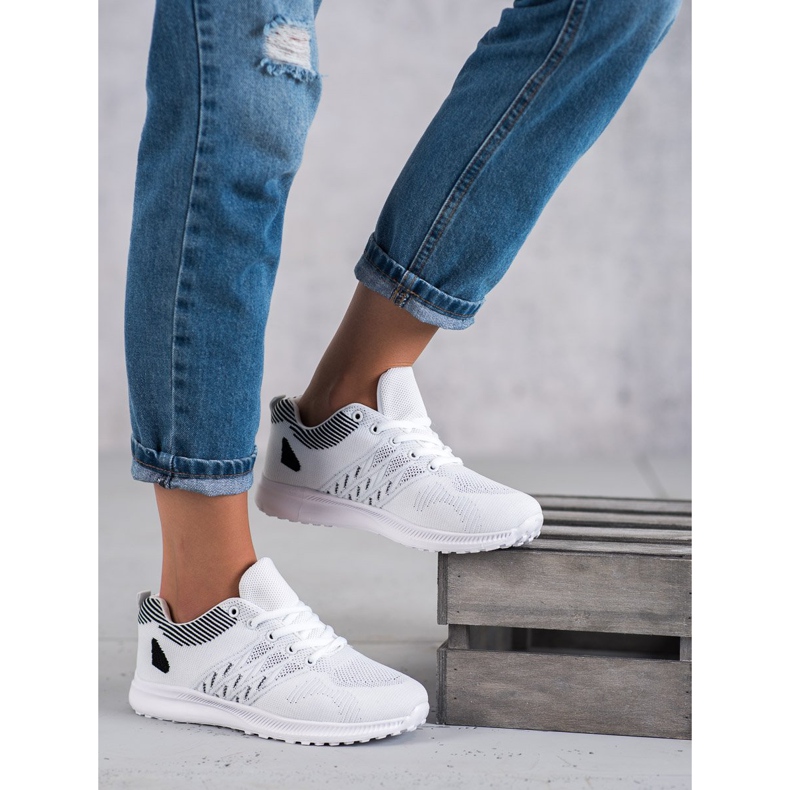 SHELOVET Scarpe sportive leggere bianca 2