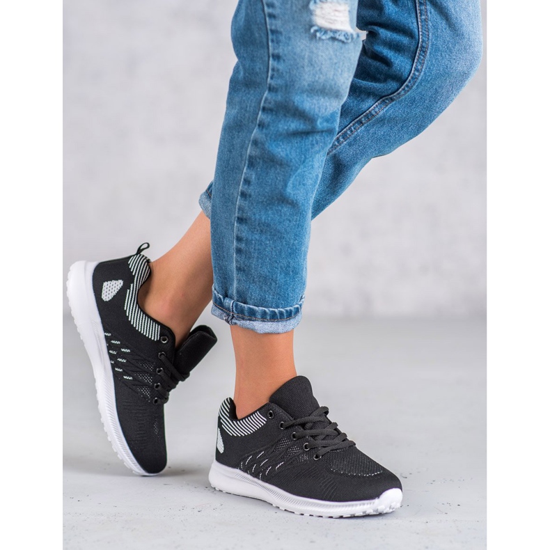 SHELOVET Scarpe sportive leggere nero 2