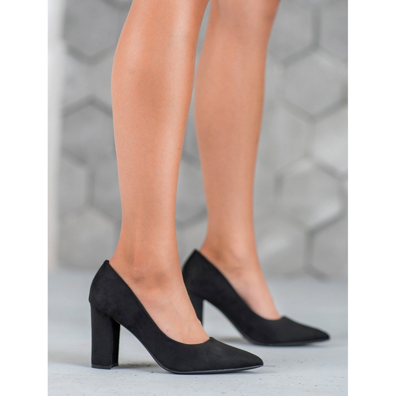 Laura Mode Décolleté in camoscio nero 1
