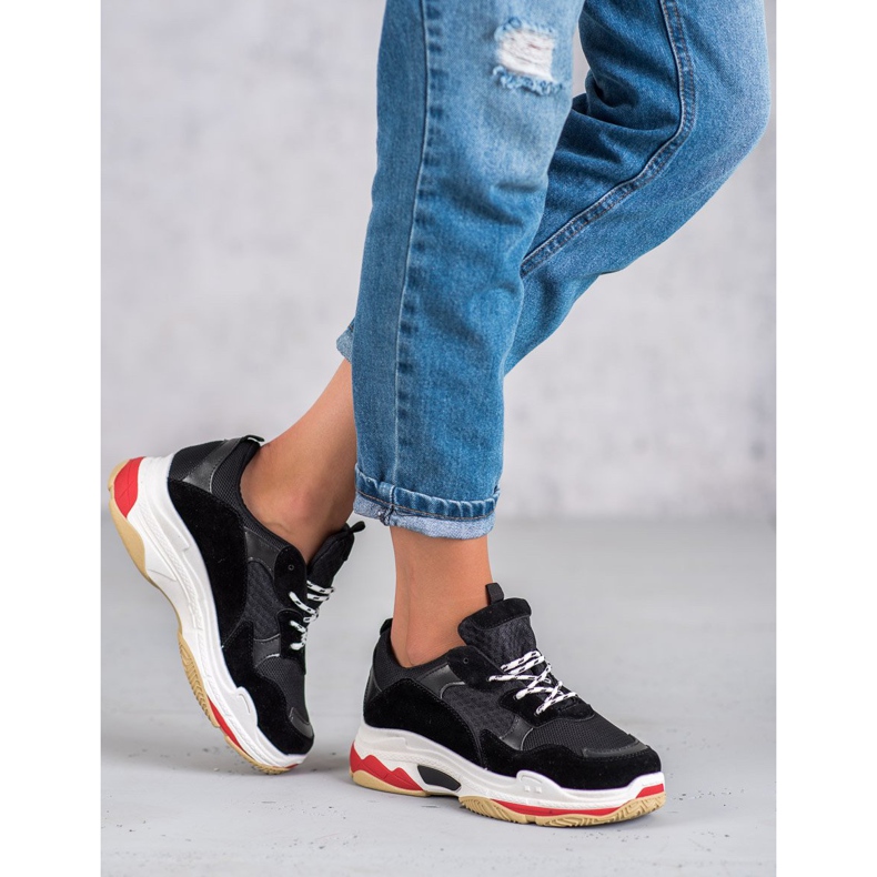SHELOVET Scarpe sportive da donna nero 1