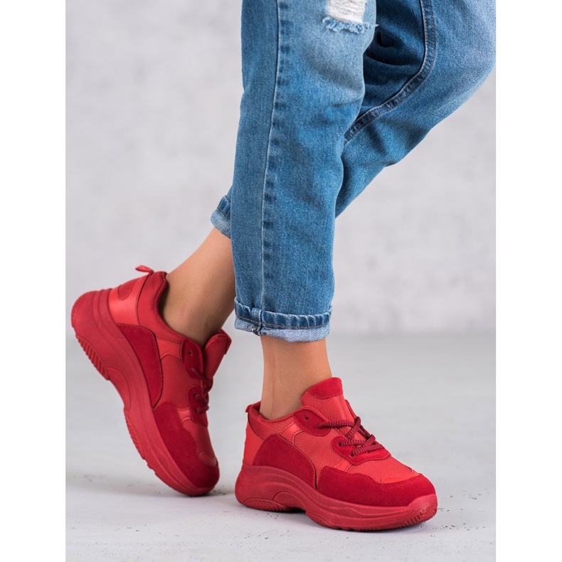 SHELOVET Scarpe sportive rosse rosso 1