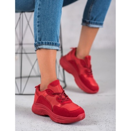 SHELOVET Scarpe sportive rosse rosso 2