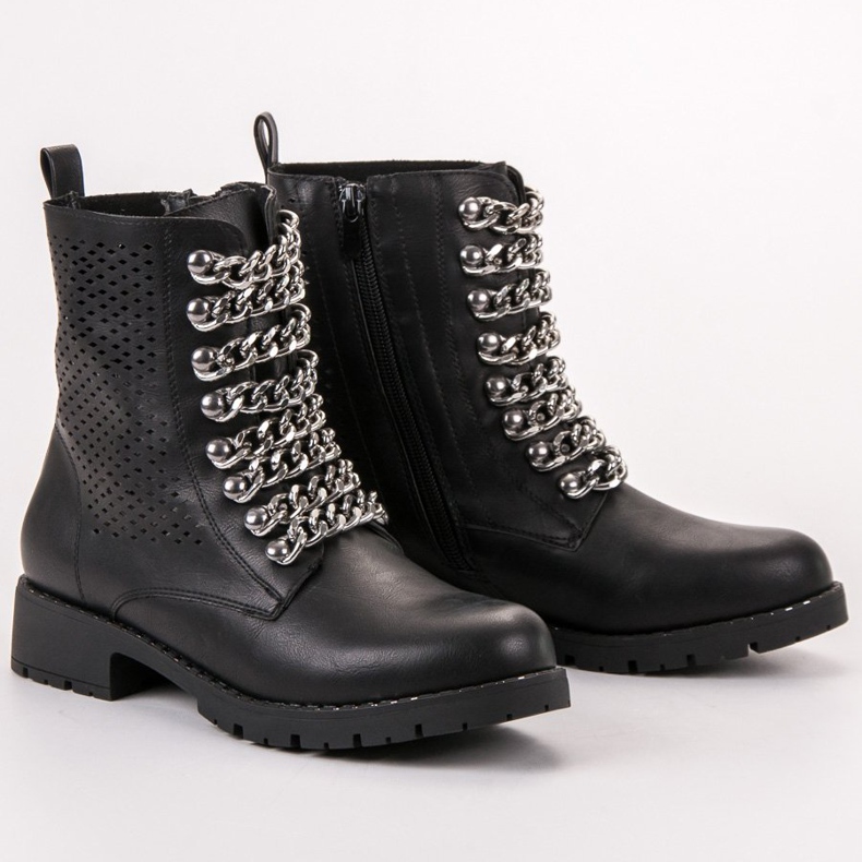 Groto Gogo Stivali in stile rock nero 1