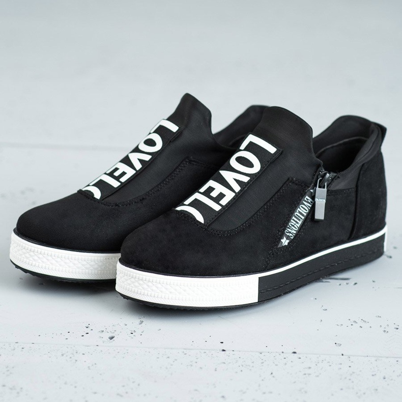 SHELOVET Adoro le scarpe sportive nero 1