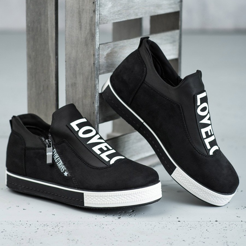 SHELOVET Adoro le scarpe sportive nero 2