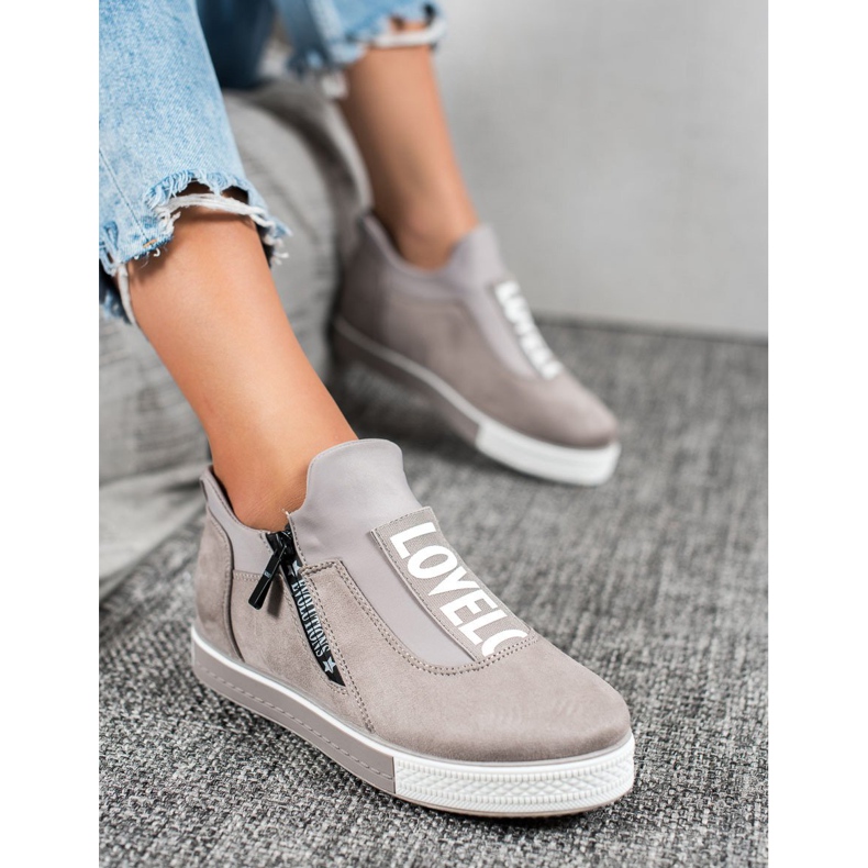 SHELOVET Adoro le scarpe sportive grigio 1