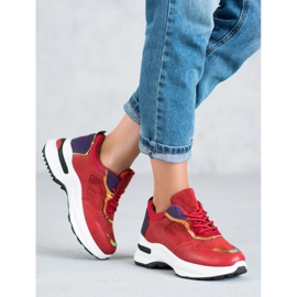 SHELOVET Scarpe da ginnastica casual rosso 2