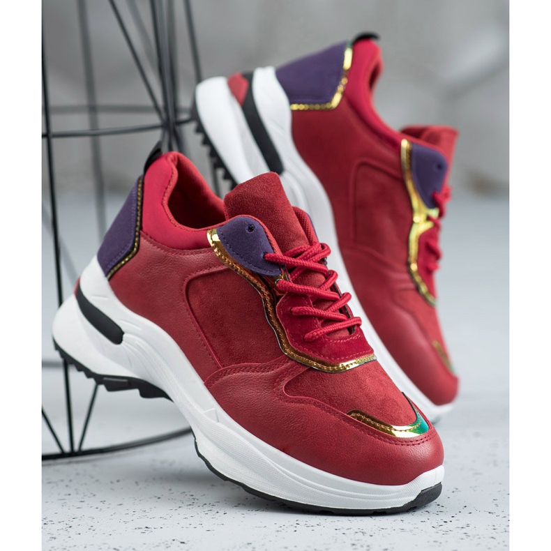 SHELOVET Scarpe da ginnastica casual rosso 1