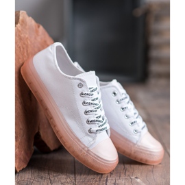 SHELOVET Sneakers basse da donna bianco 1