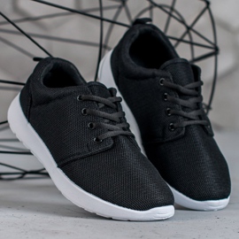 SHELOVET Calzature sportive in tessuto nero 2