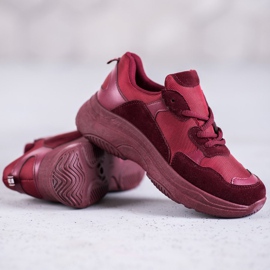 SHELOVET Scarpe sportive bordeaux rosso 1