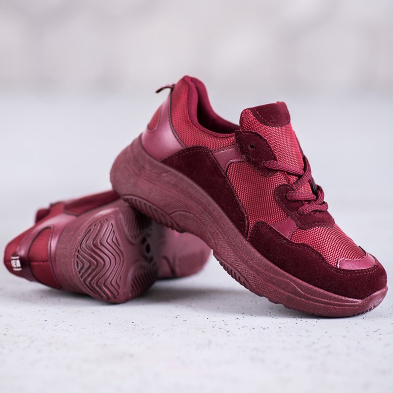 SHELOVET Scarpe sportive bordeaux rosso 1