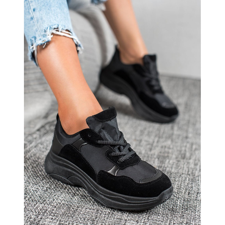 SHELOVET Scarpe sportive nere nero 2