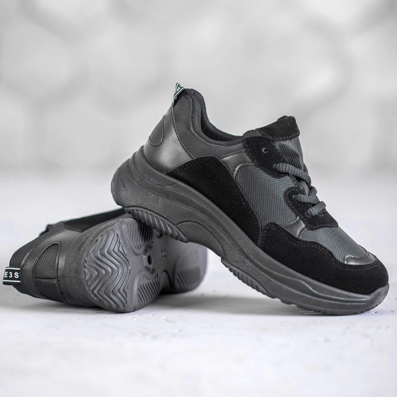 SHELOVET Scarpe sportive nere nero 1