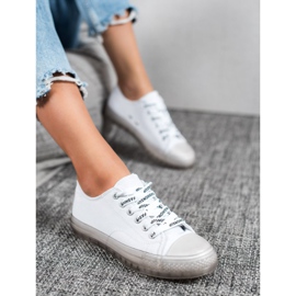 SHELOVET Sneakers basse da donna bianco 2