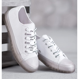 SHELOVET Sneakers basse da donna bianco 1