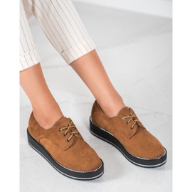 Forever Folie Scarpe sulla piattaforma marrone 1