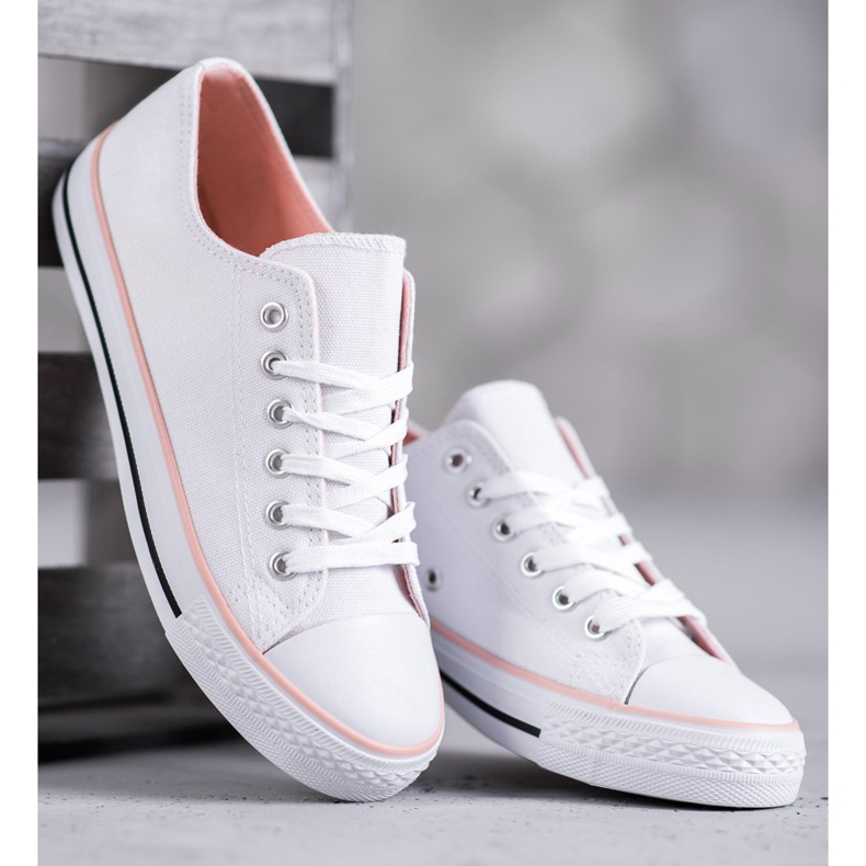 SHELOVET Scarpe da ginnastica bianche bianca 2