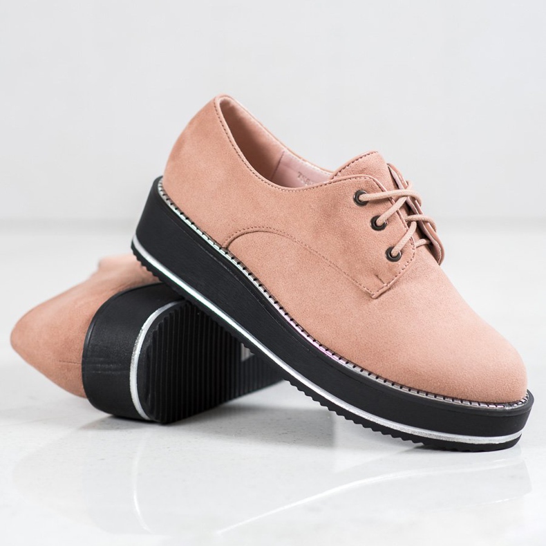 Forever Folie Scarpe sulla piattaforma rosa 1