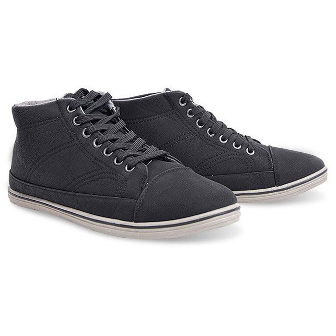 Sneakers alte alla moda 1173 nere nero 2