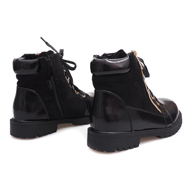 Stivali Stivali stringati 1551 Nero 2