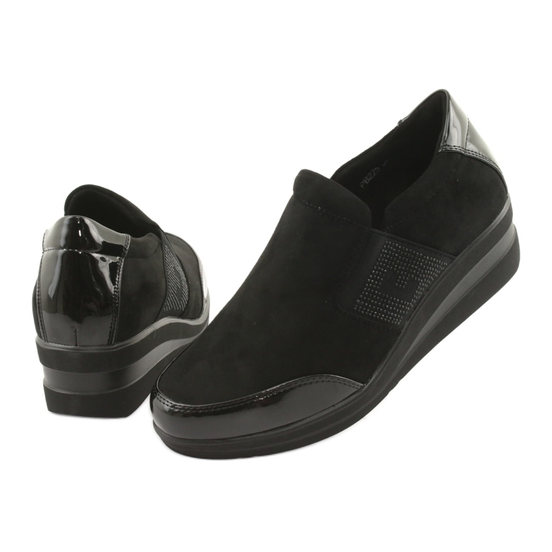 Scarpe nere sulla zeppa Sergio Leone 225 nero 3