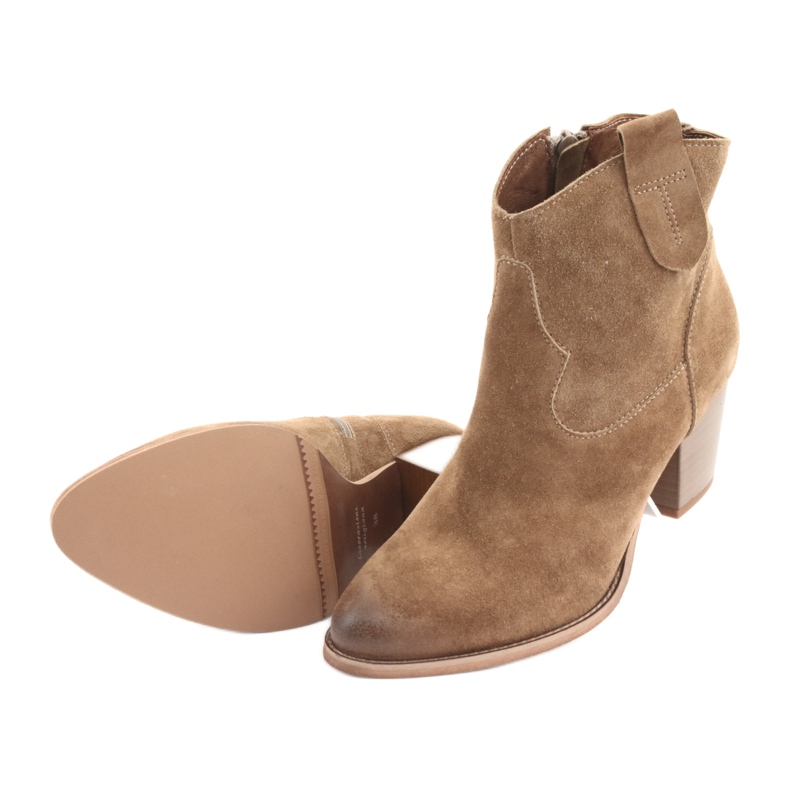Anabelle 1466 Stivali texani in camoscio cammello marrone 4