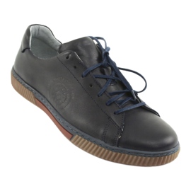 Riko Scarpe da uomo in pelle 893 blu navy 1