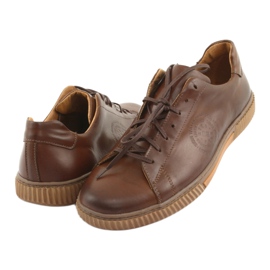 Scarpe in pelle sportiva Riko 893 Brown marrone 3